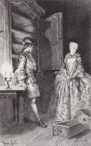 Scène uit Manon Lescaut door Maurice Leloir